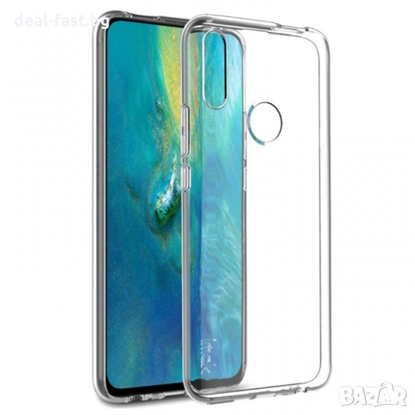 Калъф силикон 100% за Huawei P Smart Z 2019 Прозрачен / Черен, снимка 1