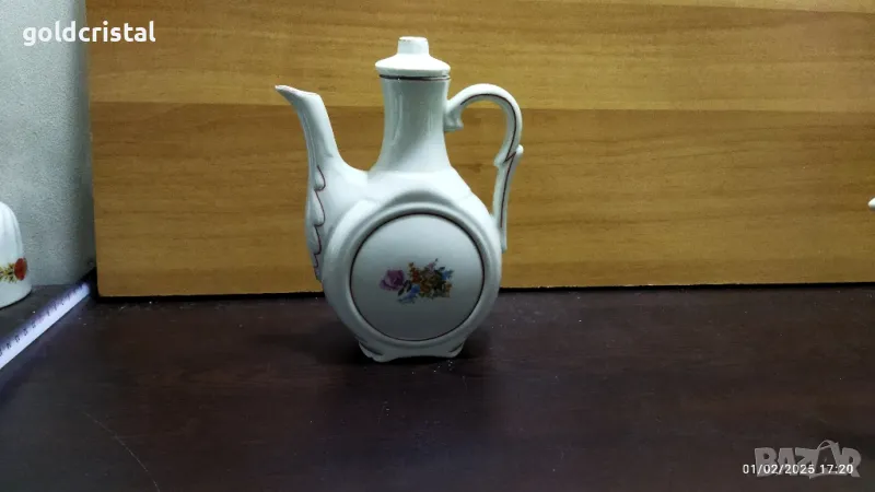 стар български порцелан каничка бърдуче за ракия , снимка 1