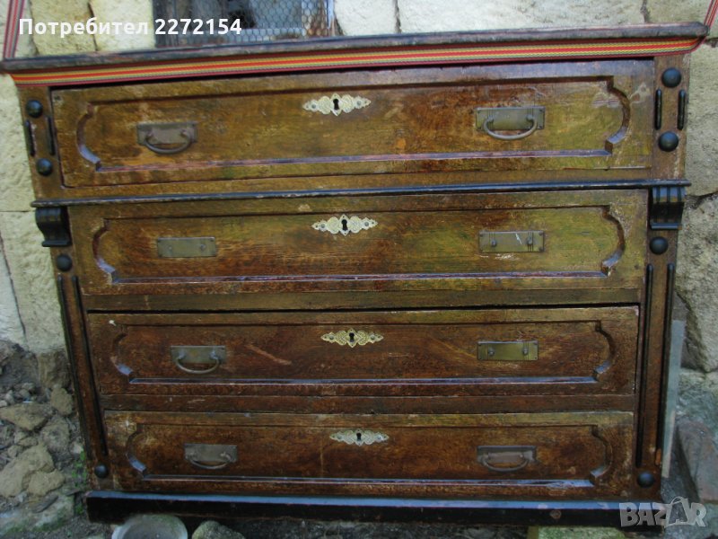 Античен скрин орех-19 век, снимка 1