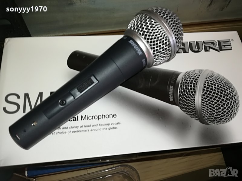 комплект-shure sm58-profi microphone-внос швеицария, снимка 1