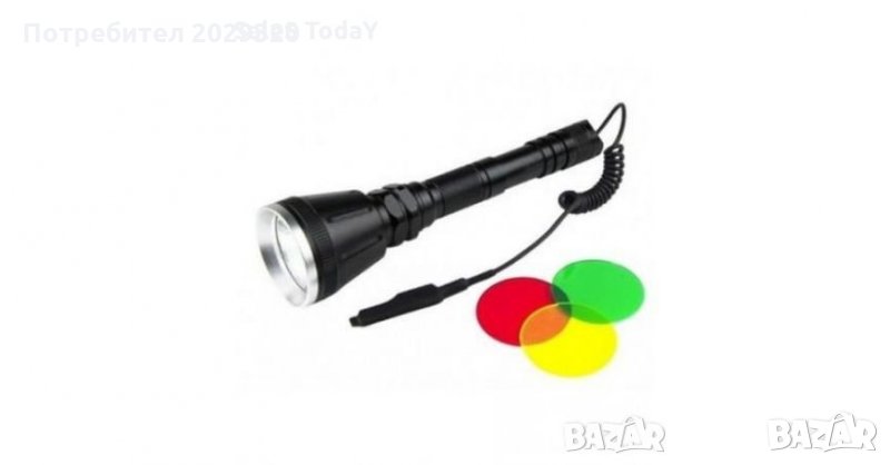 Мощен фенер за лов BL-Q2888, 3 филтъра, Опция монтаж върху оръжие , снимка 1