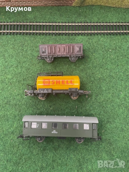 Вагон пътнически товарен 4-осен Лима HO 1:87 влак ЖП модел, снимка 1