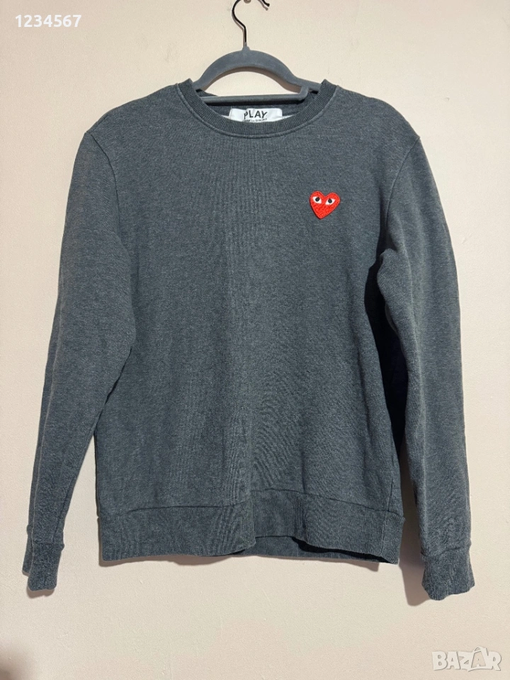 Play Comme des Garçons Classic Red Heart Long-sleeved T-shirt., снимка 1