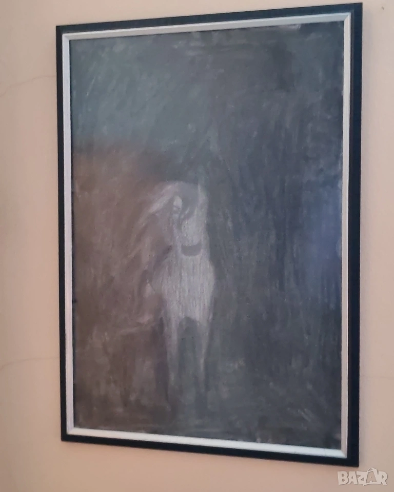 Картина рисувана с въглен. , снимка 1