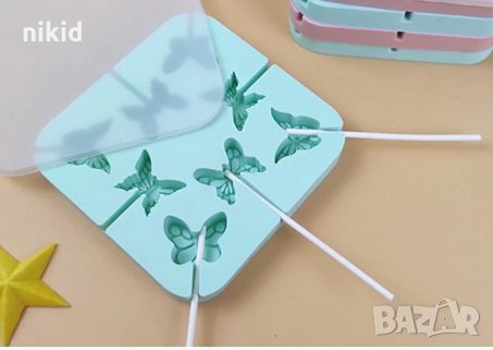 Пеперуди силиконов молд форма за направа на близалки на клечка декор фондан шоколад, снимка 1