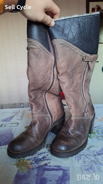 ✅КАЧЕСТВЕНИ ЗИМНИ БОТУШИ ОТ АГНЕШКА КОЖА - РАЗМЕР 40 ❗, снимка 1