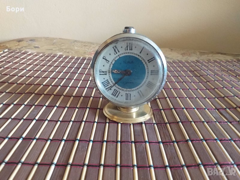 Стар механичен будилник СЛАВА, снимка 1