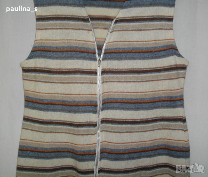 Вълна, кашмир и примеси / Елек тип туника с цип / голям размер , снимка 1