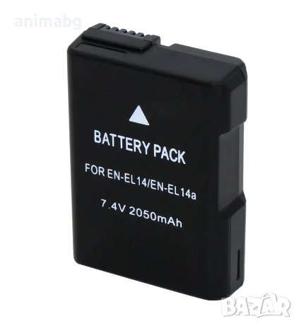 ANIMABG Батерия модел EN-EL14 за цифрови фотоапарати на Nikon с капацитет 2050mAh 7.4V модели D5600 , снимка 1