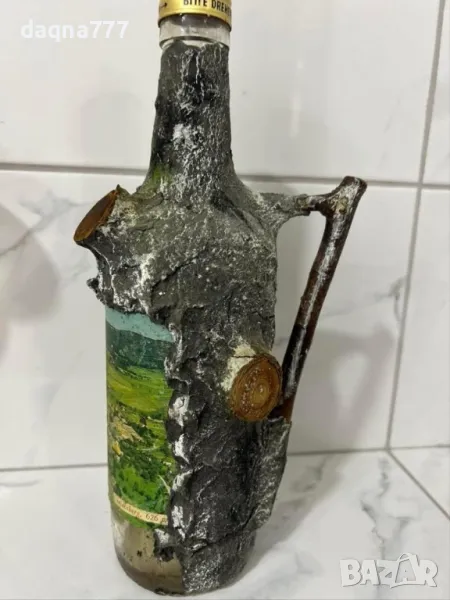 Старо декорирано шише За истински ценители, колекционери, снимка 1