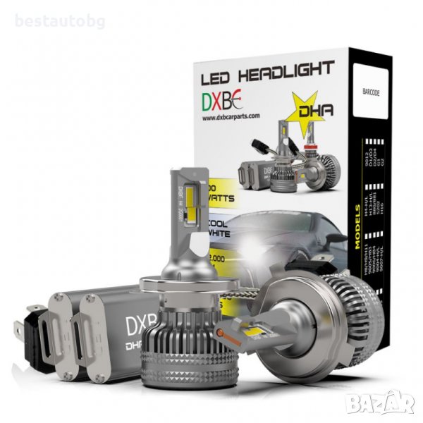 LED система DXBC H4 12V 12000LM 100W за дълги и фарове за мъгла, снимка 1
