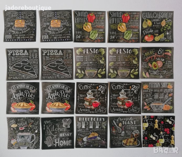 Стикери за скрапбук Рецепти Chalkboard - , снимка 1