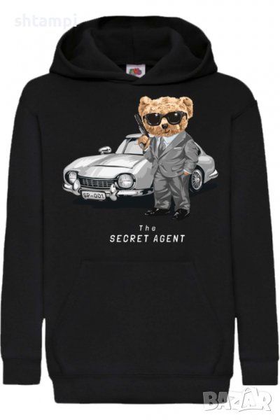 Детски Суитчър/Суитшърт Cute bear The Secret Agent,Игра,Подарък,Изненада,Забавление,Рожден Ден, снимка 1