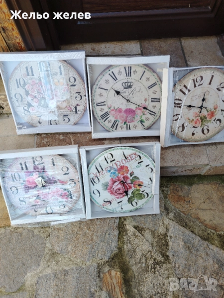 Часовник,30см,метален,винтич цветя 20лв, снимка 1