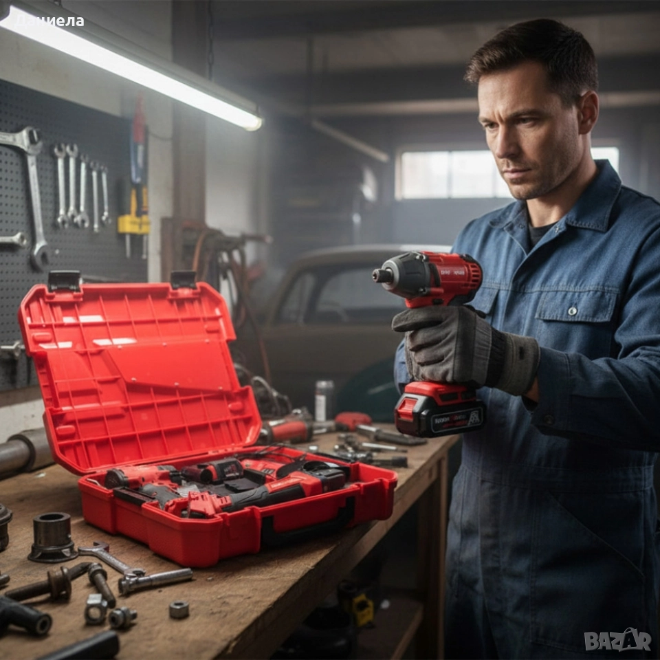 Комплект 2 в 1 KraftRoyal Red Mx Fuel 36V – ъглошлайф + гайковерт, снимка 1