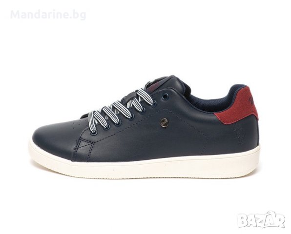 ПРОМО 🍊 U.S. POLO® № 38 🍊 Оригинални кожени спортни обувки DARK BLUE & RED нови с кутия, снимка 2 - Дамски ежедневни обувки - 26727164