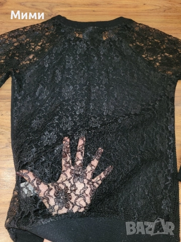 Черна блуза Philipp Plein, снимка 8 - Блузи с дълъг ръкав и пуловери - 52103455