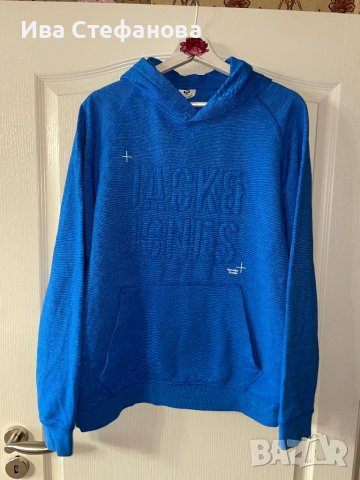 JACK & JONES  Jack & Jones с качулка оригинален суичър  мъжка синя нова ватирана  блуза , снимка 7 - Суичъри - 43024251