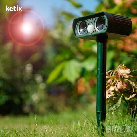 Соларен уред за прогонване на животни от двор и градина
