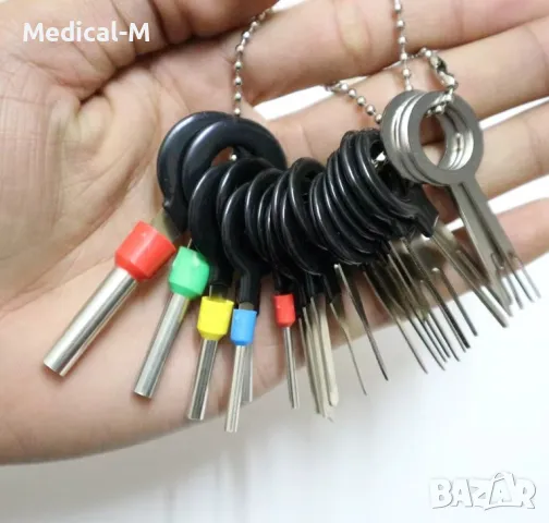 21бр. Комплект инструменти за вадене на пинове от букси и клеми, снимка 3 - Други инструменти - 49404506