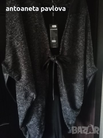 Жилетка с ламе и кожа, снимка 9 - Жилетки - 43212163