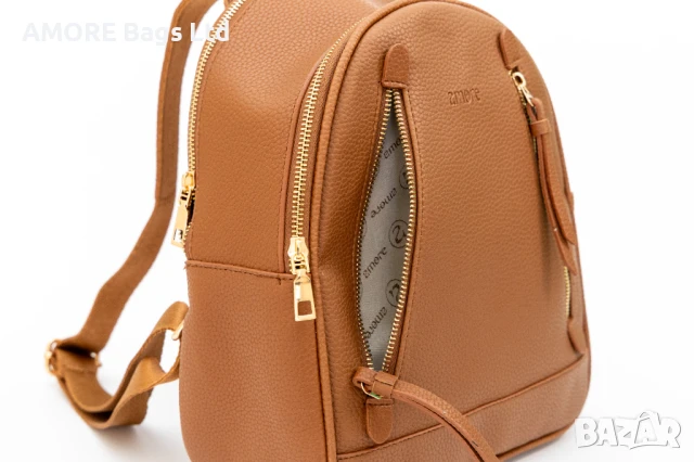 Дамска раница AMORE Martina - Tabacco, снимка 7 - Раници - 50659635