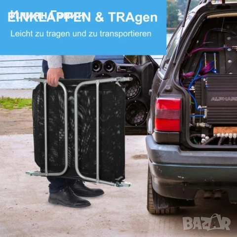 Сгъваем шезлонг Outsunny с облегалка за глава, регулируем шезлонг с 5 позиции, снимка 7 - Градински мебели, декорация  - 51727924