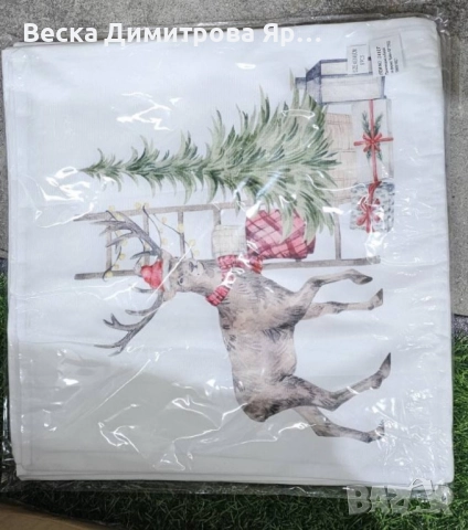 Коледни декоративни калъфки за възглавници – 7 уникални празнични дизайна, 45×45 см - 6бр в комплект, снимка 9 - Декорация за дома - 52091953