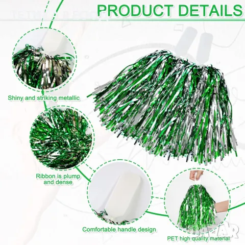 Помпони, комплект 6 броя, снимка 2 - Фен артикули - 50209036