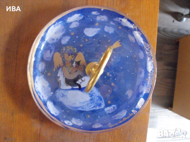 Фруктиера на 2 нива с рисунки от Розина Вахтмайстер., снимка 2 - Антикварни и старинни предмети - 52385250