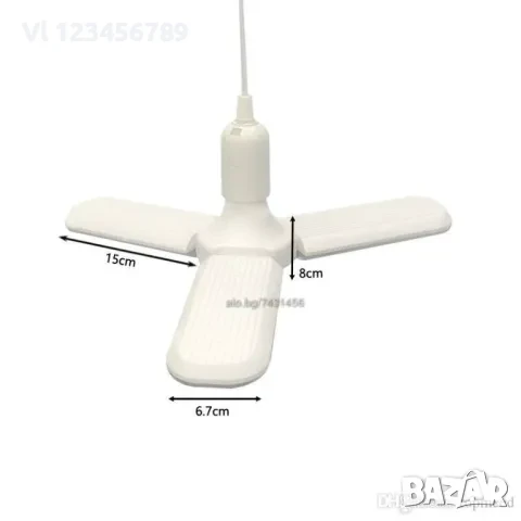 LED Сгъваема лампа- крушка цокъл Е27, 60W/45 W, снимка 7 - Други - 50798467