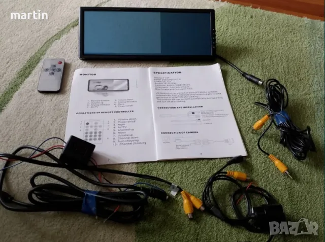 Огледало с вграден 7 инчов дисплей и камера за заден ход, снимка 3 - Аксесоари и консумативи - 48940770