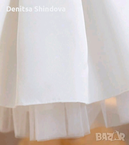 Детска официална бяла рокля, снимка 4 - Бебешки рокли - 51670514