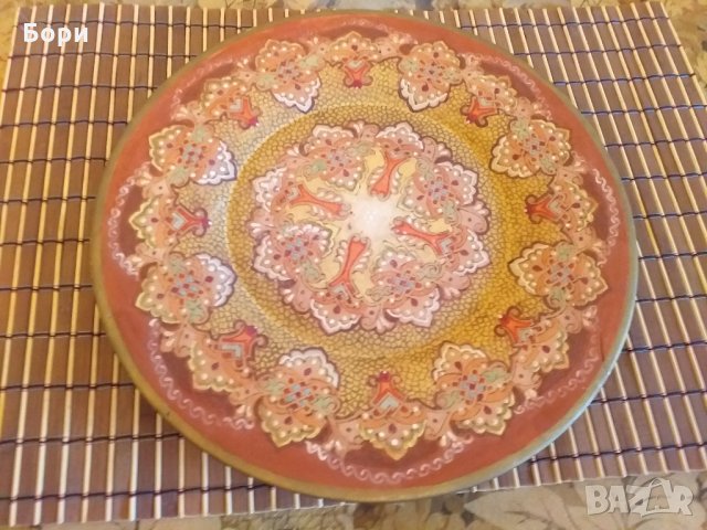 Ръчно рисувана дървена чиния, снимка 2 - Картини - 27912542