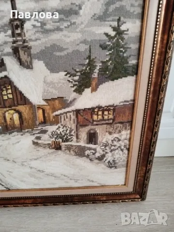 Гоблен,, Зимен параклис ", снимка 5 - Декорация за дома - 49444758