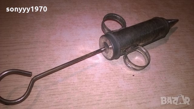 метална спринцовка-внос франция-19х9х3,5см, снимка 8 - Други инструменти - 26803021