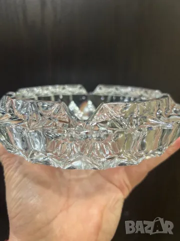 Масивен пепелник Бохемия, снимка 6 - Други - 49360350