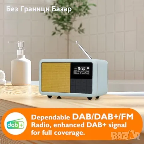 Ново малко DAB+ радио с Bluetooth и аларма – водоустойчиво, компактно, снимка 5 - Други - 50294639
