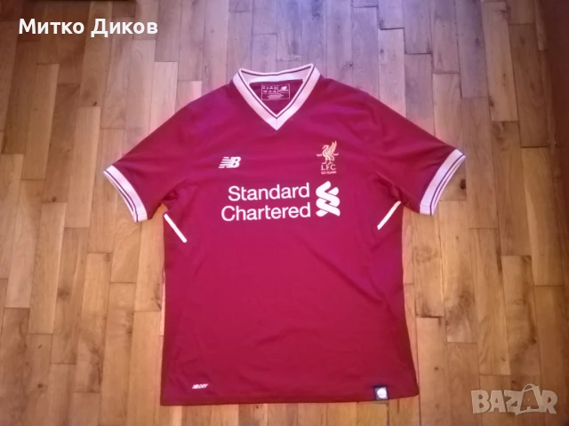 Ливърпул футболна тениска маркова на Ню Баланс  125 години размер Л юноши 146 см