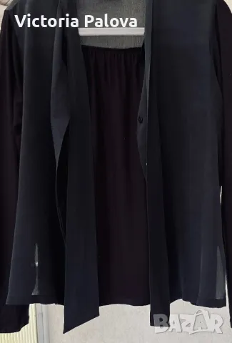 Лукс блуза/риза оригинал MARELLA с коприна креп Италия, снимка 2 - Ризи - 49915318