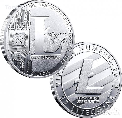 25 Лайткойн монета / 25 Litecoin ( LTC ) - Сребрист, снимка 1 - Нумизматика и бонистика - 39152903