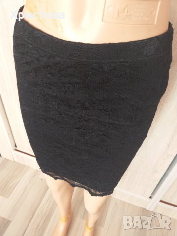 Дантелена пола ВЕРО МОДА в черно - 12,00лв., снимка 8 - Поли - 28382006