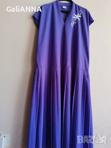 СТРАХОТНА РОКЛЯ В ЛЮЛЯКОВ ЦВЯТ РАЗМЕР 2-3XL, снимка 3 - Рокли - 36858606