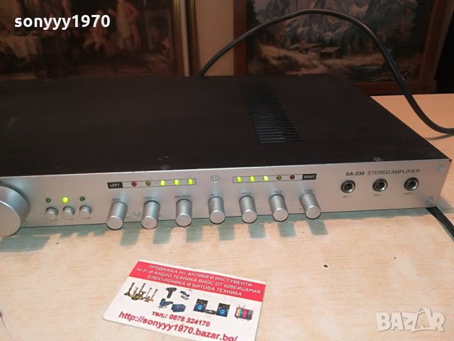 monacor sa-230 stereo amplifier-swiss 1105210920, снимка 7 - Ресийвъри, усилватели, смесителни пултове - 32833320