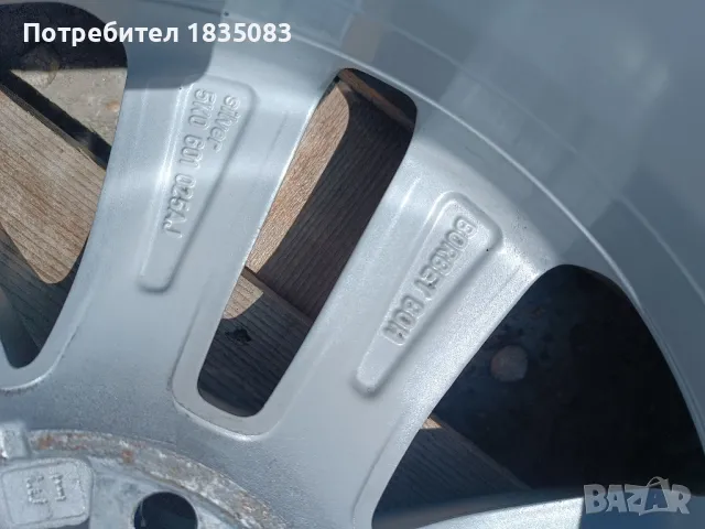 1бр. лята джанта 16ка 5х112 VW + лятна гума 205/55/16 Bridgestone, снимка 6 - Гуми и джанти - 50389815