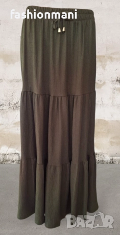 Елегантна пола в тъмно зелено - код 1232