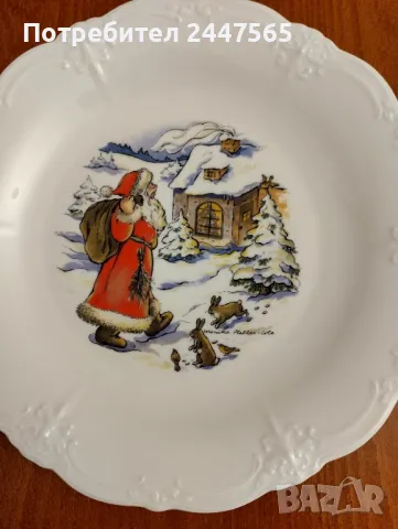 Порцеланова чиния"Коледа"., снимка 3 - Декорация за дома - 47630550