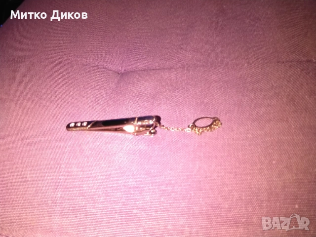 Луксозна позлатена шипка игла за вратовръзка 24 KGF