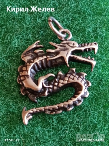 Унисекс сребърна висулка КИТАЙСКИ ДРАКОН ювелирна изработка 27219, снимка 2 - Колиета, медальони, синджири - 52912451