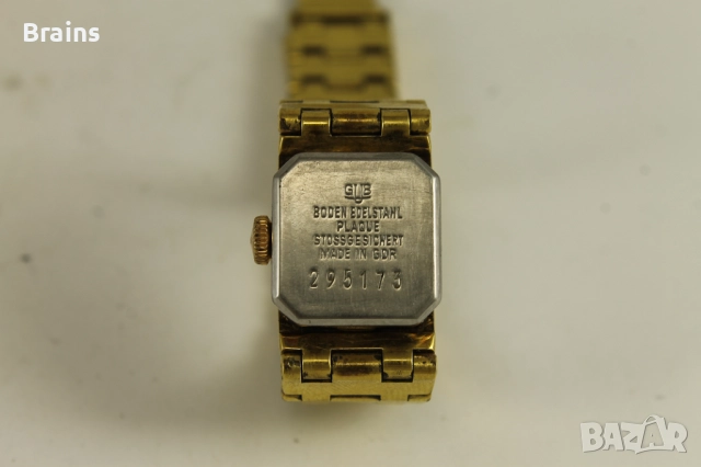 1960's GUB Glashutte Немски Дамски Часовник Дебела Позлата, снимка 9 - Дамски - 51822178